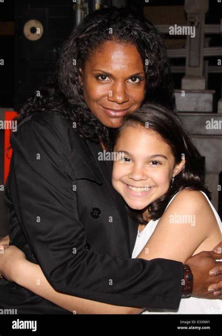 Audra McDonald and her daughter Zoe Madeline Donovan visit the cast of
