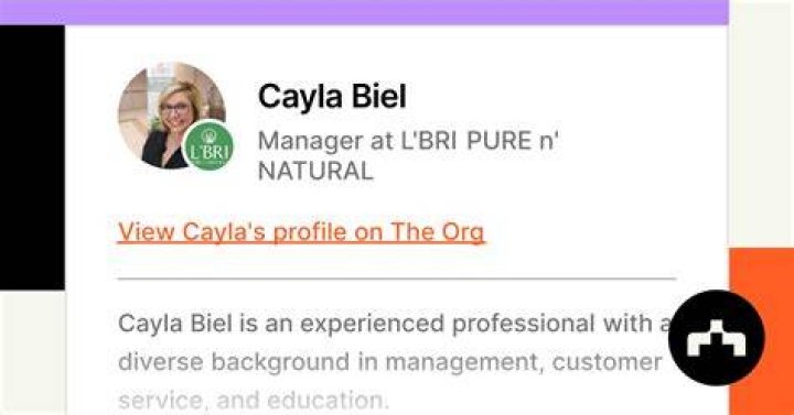 Cayla Biel Executive Manager L'BRI PURE n' NATURAL LinkedIn