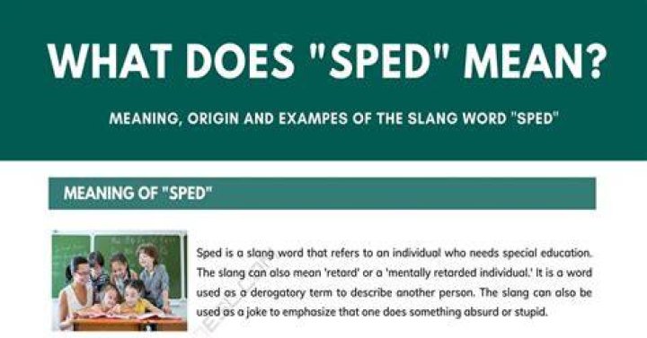 Discover The Meaning Of "sped" In Education