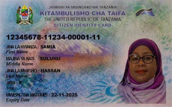Download NIDA number Copy Online National ID (NIDA) Kitambulisho