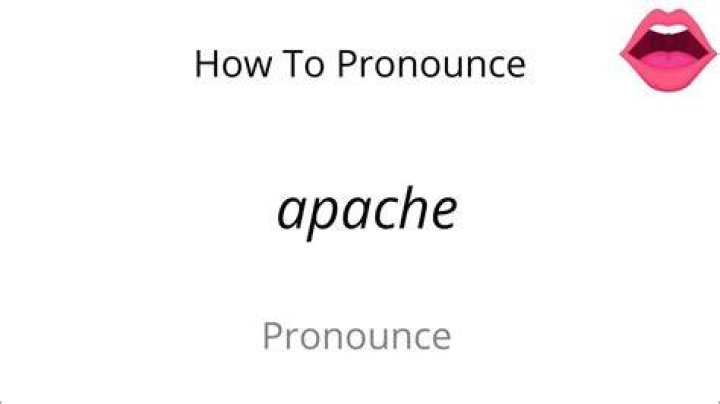How to Pronounce Apache YouTube