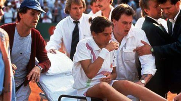 Monica Seles following stabbing 2