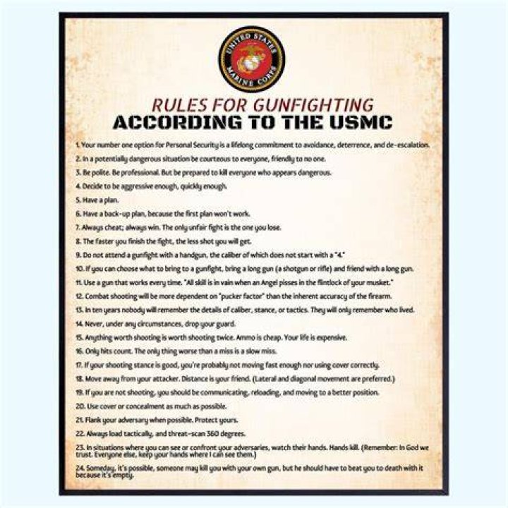 Rules Of Gunfighting